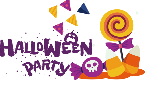 Transparent Halloween Logo Design Line for Halloween Party for Halloween