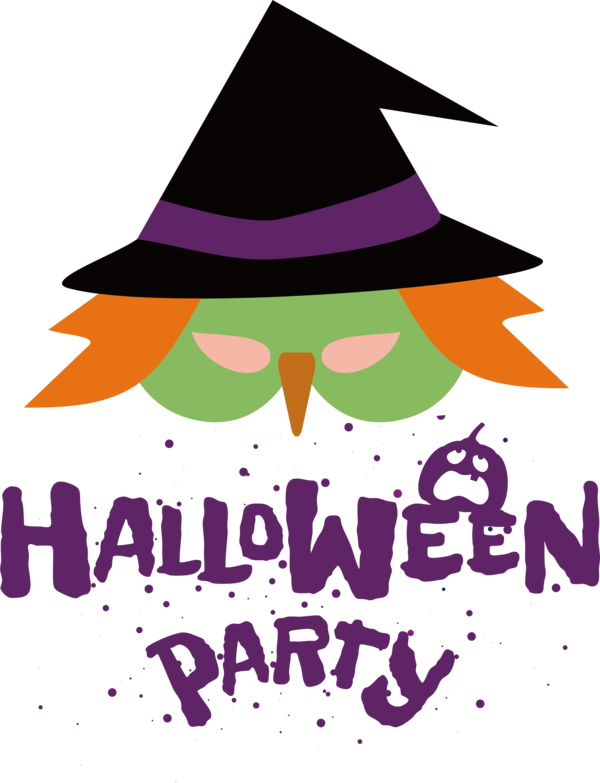 Transparent Halloween Design Logo Line for Halloween Party for Halloween