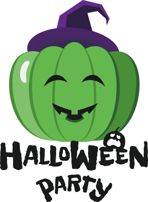 Transparent Halloween Cartoon Logo Green for Halloween Party for Halloween