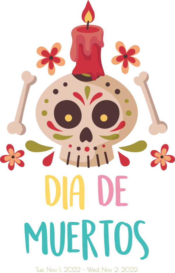 Transparent Day of the Dead Icon Drawing Logo for Día de Muertos for Day Of The Dead