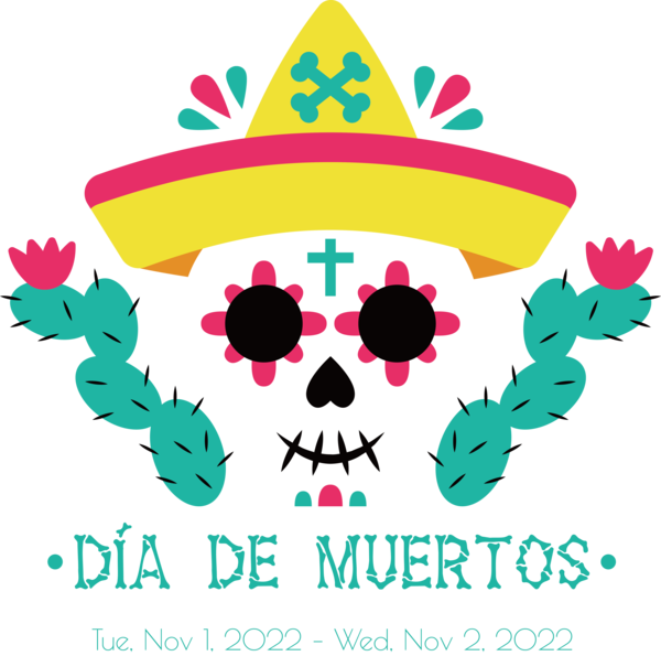 Transparent Day of the Dead Culture Birthday Mexican art for Día de Muertos for Day Of The Dead