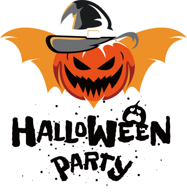 Transparent Halloween Pumpkin Cartoon Logo for Halloween Party for Halloween