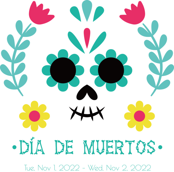 Transparent Day of the Dead Clip Art for Fall Film festival Culture for Día de Muertos for Day Of The Dead