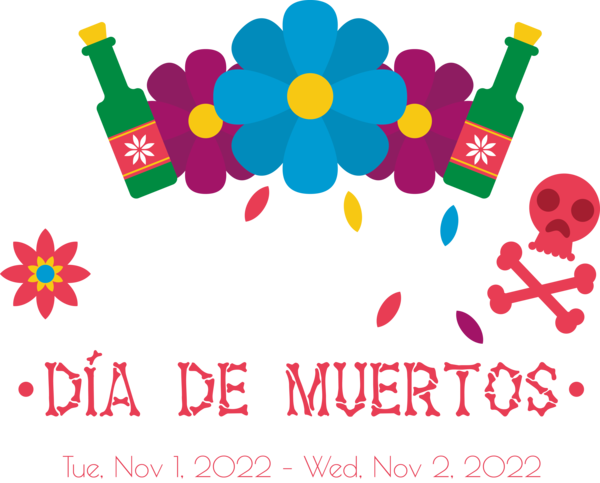Transparent Day of the Dead Flower Mathematics Design for Día de Muertos for Day Of The Dead