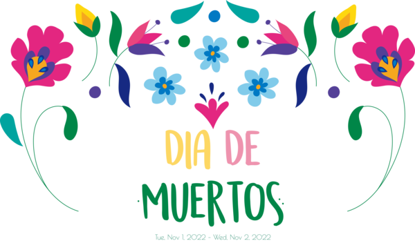 Transparent Day of the Dead Logo Design Painting for Día de Muertos for Day Of The Dead