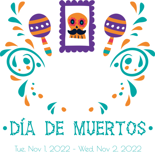Transparent Day of the Dead Drawing Comics Design for Día de Muertos for Day Of The Dead