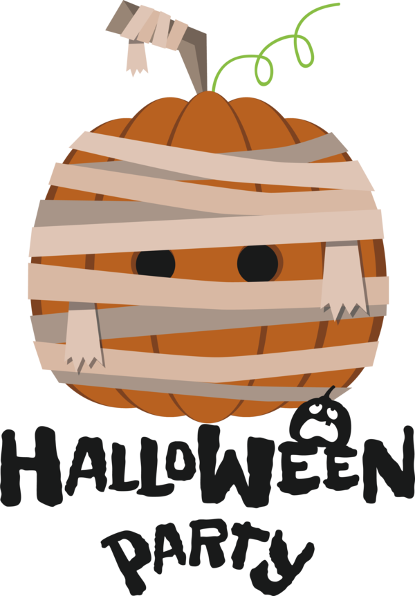 Transparent Halloween Jack-o'-lantern Line Text for Halloween Party for Halloween