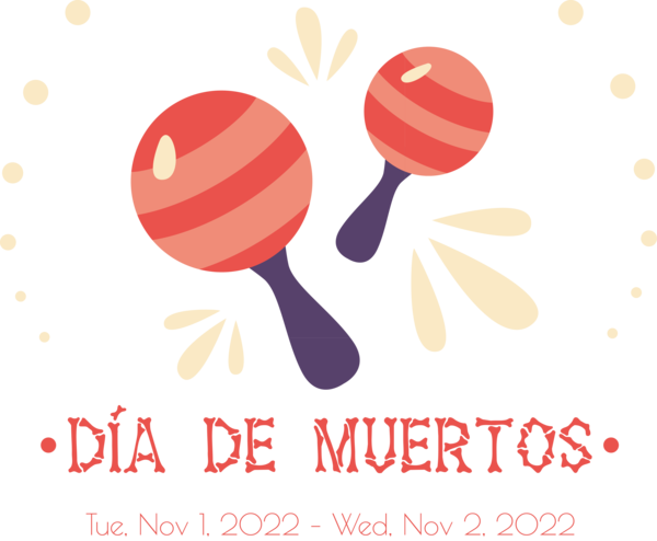 Transparent Day of the Dead Logo Design Font for Día de Muertos for Day Of The Dead