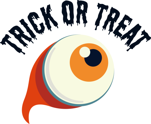 Transparent Halloween Logo Design Text for Trick Or Treat for Halloween