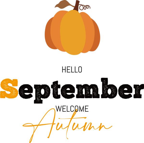 Transparent thanksgiving Pumpkin Logo Orange for Hello Autumn for Thanksgiving