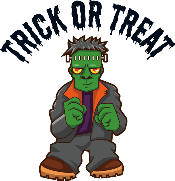 Transparent Halloween Human Cartoon Plant for Trick Or Treat for Halloween