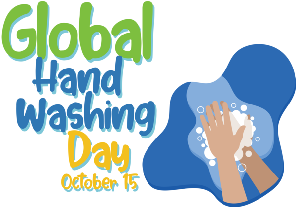 Transparent Global Handwashing Day Logo Human Design for Hand washing for Global Handwashing Day
