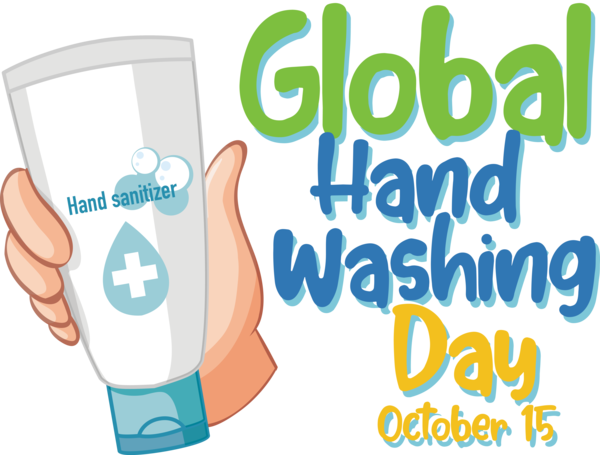 Transparent Global Handwashing Day Design Logo Line for Hand washing for Global Handwashing Day