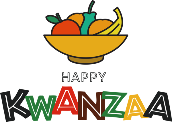 Transparent Kwanzaa Flower Logo Line for Happy Kwanzaa for Kwanzaa