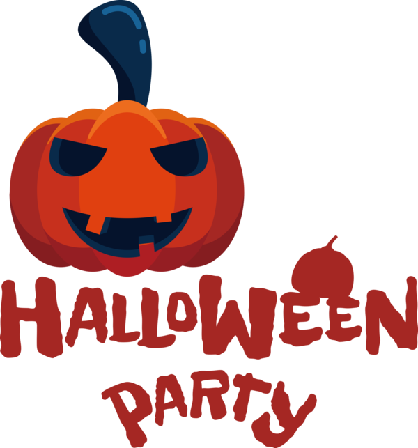 Transparent Halloween Pumpkin Cartoon Logo for Halloween Party for Halloween