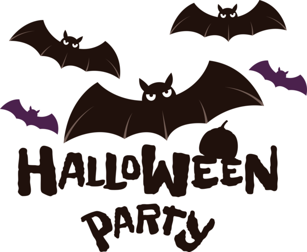 Transparent Halloween Logo Cartoon Purple for Halloween Party for Halloween
