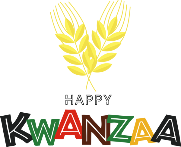 Transparent Kwanzaa Flower Leaf Logo for Happy Kwanzaa for Kwanzaa