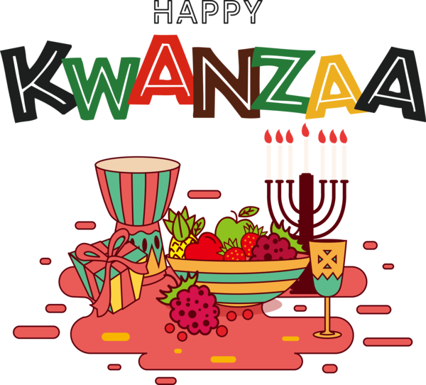 Transparent Kwanzaa Logo Drawing Design for Happy Kwanzaa for Kwanzaa