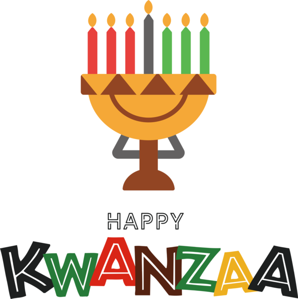 Transparent Kwanzaa Logo Candle Candle Holder for Happy Kwanzaa for Kwanzaa