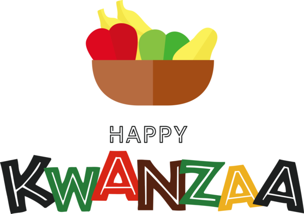Transparent Kwanzaa Logo Design Text for Happy Kwanzaa for Kwanzaa