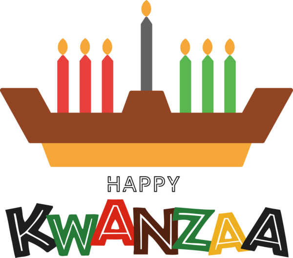 Transparent Kwanzaa Logo Line Text for Happy Kwanzaa for Kwanzaa