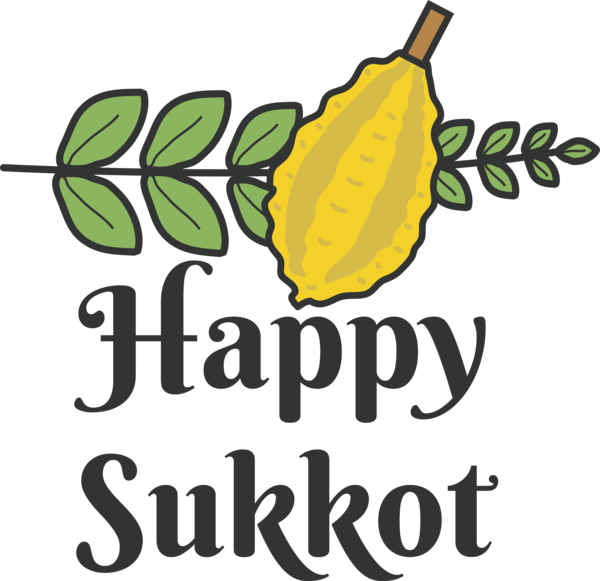 Transparent sukkot Flower Leaf Fruit for Happy sukkot for Sukkot
