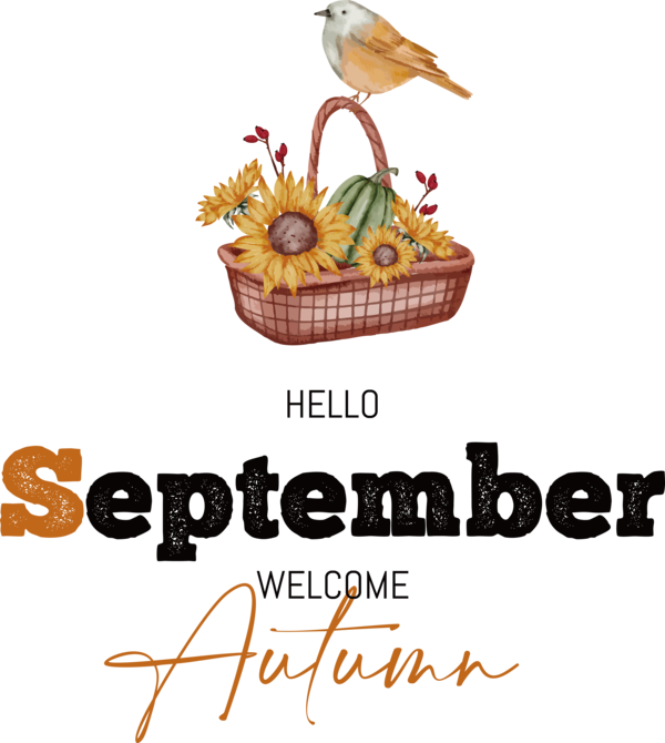 Transparent thanksgiving Logo Text Flower for Hello Autumn for Thanksgiving