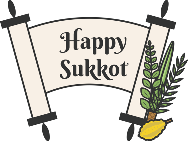 Transparent sukkot Logo Christmas Cartoon for Happy sukkot for Sukkot