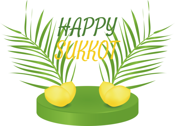 Transparent sukkot Leaf Plant stem Flower for Happy sukkot for Sukkot
