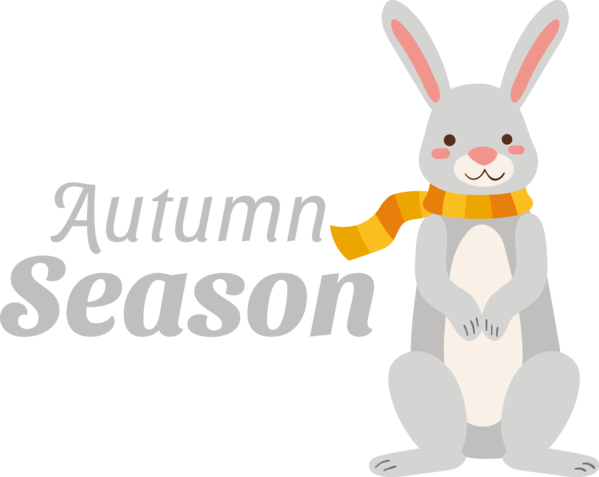 Transparent thanksgiving Hares Easter Bunny Rabbit for Hello Autumn for Thanksgiving