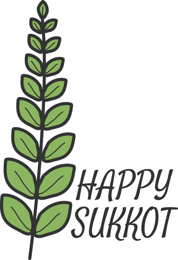 Transparent sukkot Leaf Painting Flower for Happy sukkot for Sukkot