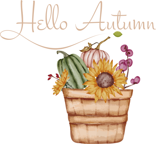 Transparent thanksgiving Autumn Watercolor painting Season for Hello Autumn for Thanksgiving