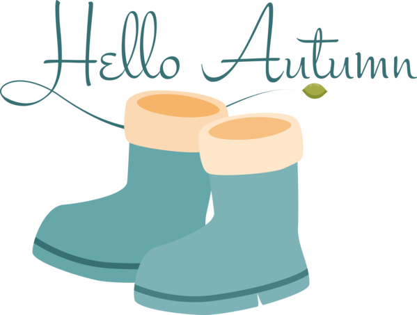 Transparent thanksgiving Logo Boot Shoe for Hello Autumn for Thanksgiving