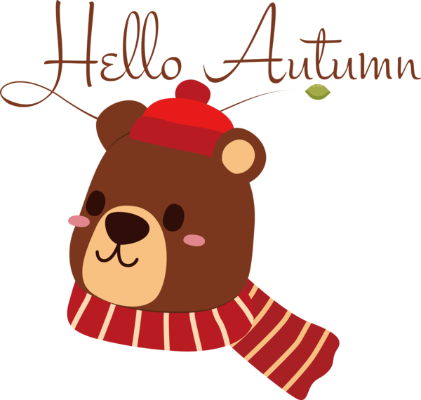 Transparent thanksgiving Bears Christmas Drawing for Hello Autumn for Thanksgiving