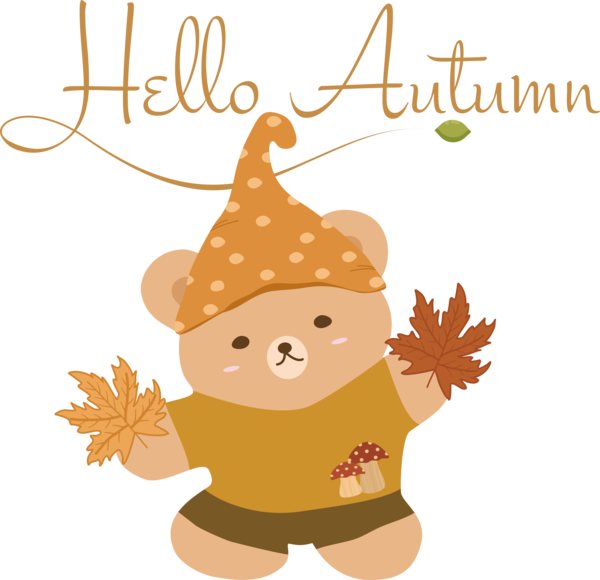 Transparent thanksgiving Bears Drawing Teddy bear for Hello Autumn for Thanksgiving