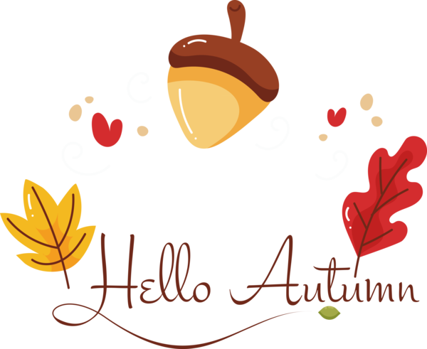 Transparent thanksgiving Leaf Petal Text for Hello Autumn for Thanksgiving