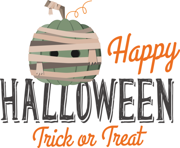 Transparent Halloween Design Human Logo for Trick Or Treat for Halloween