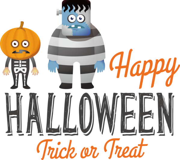Transparent Halloween Human Logo Design for Trick Or Treat for Halloween