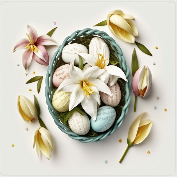 Transparent Easter Dyed Easter Egg Easter Basket Daffodil for Easter Egg for Easter