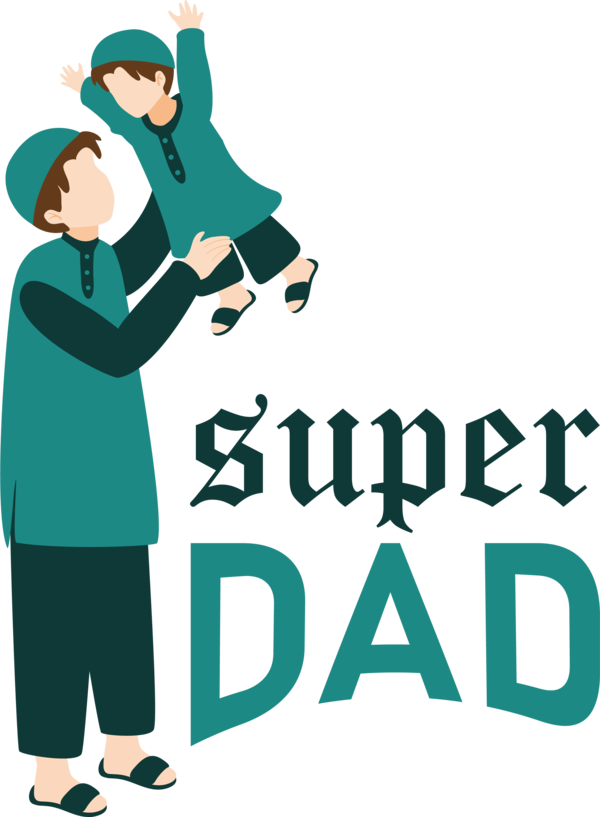 Transparent Father's Day Super Dad Father for Super Dad for Fathers Day