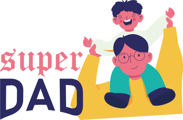 Transparent Father's Day Super Dad Father for Super Dad for Fathers Day