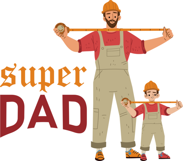 Transparent Father's Day Super Dad Father for Super Dad for Fathers Day