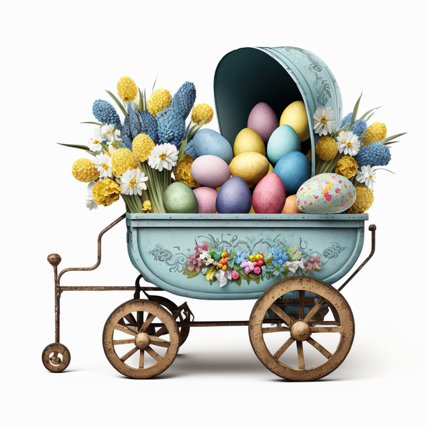 Transparent Easter garden cart Easter Egg for Easter Egg for Easter