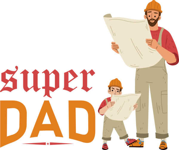 Transparent Father's Day Super Dad Father for Super Dad for Fathers Day