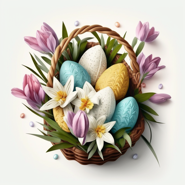 Transparent Easter Dyed Easter Egg Easter Basket Daffodil for Easter Egg for Easter