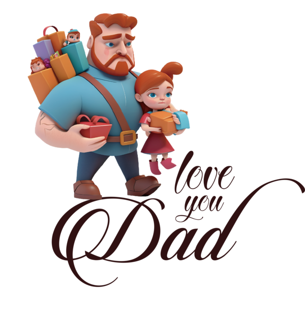 Transparent Father's Day love you dad Father DAD for Happy Father's Day for Fathers Day