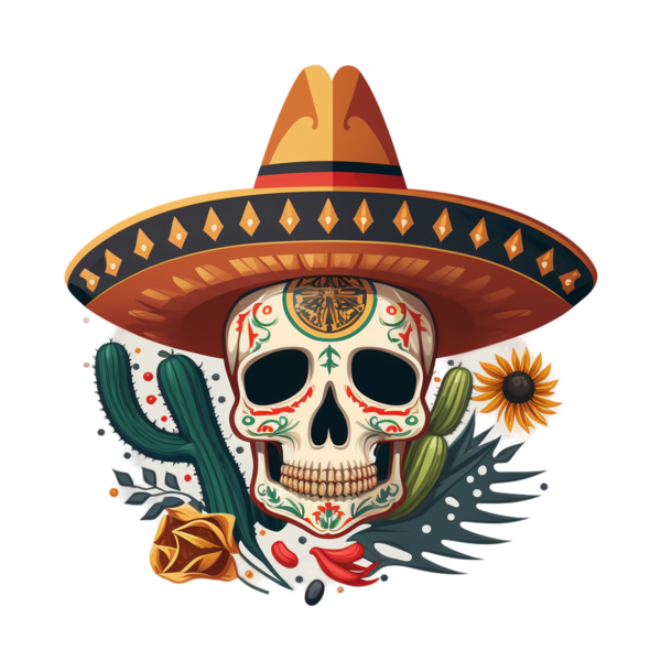Transparent Cinco de mayo Cinco de mayo Mexican Skull for Mexican Skull for Cinco De Mayo