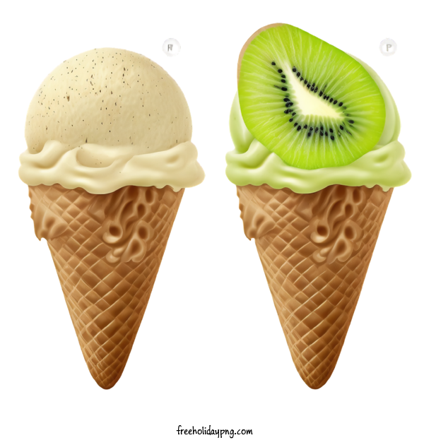 Transparent National Ice Cream Day National Ice Cream Day Ice Cream kiwi ice cream cone for Ice Cream for National Ice Cream Day