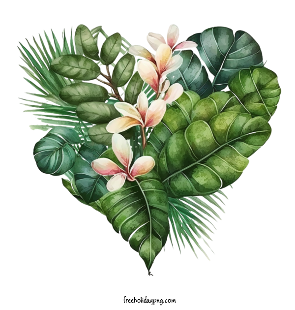 Transparent World Heart Day Floral Heart flora tropical for Floral Heart for World Heart Day