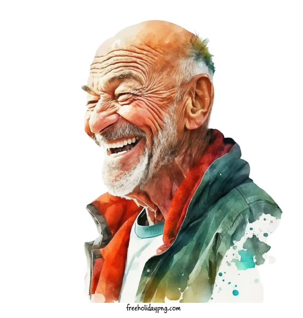 Transparent World Laughter Day World Laughter Day Laughing Avatar elderly man for Laughing Avatar for World Laughter Day